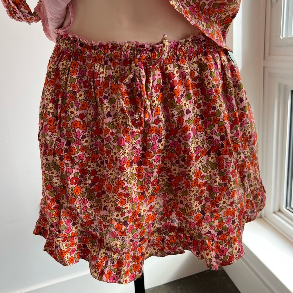 FREE PEOPLE | Floral Spring Blossom Skort & Cotton Corset Ellia Set Combo - Picture 14 of 16